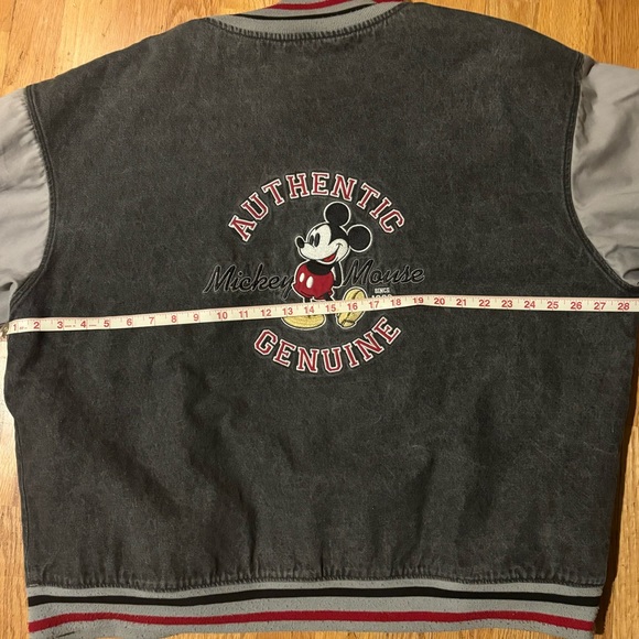 Vintage Authentic Original Mickey Mouse 1928 Men’s Denim Varsity Jacket - Picture 9 of 12